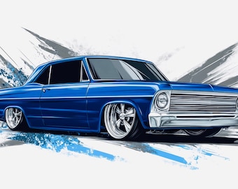 1965 Chevy Nova PNG, Classic Muscle Car, Vintage Chevrolet Digital File