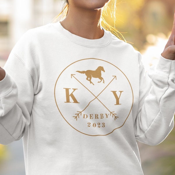 Kentucky Horse 2024 Unisex Heavy Blend Crewneck Sweatshirt, , Derby Gift, Derby Party, Thurby Shirt, Kentucky Derby, Derby Horse, Kentucky