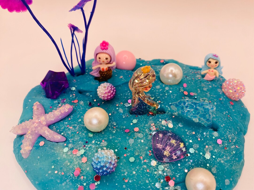 Mermaid Play Dough Jar, Mermaid Sensory Jar, Mermaid Playdough, Mermaid ...