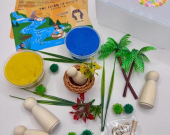 Baby Moses Sensory Kit: Bible Story Play Dough Activity