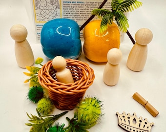 Baby Moses Sensory Kit: Bible Story Play Dough Activity
