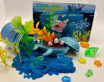 Jonah and the Great Fish Sensory Kit; Hands-on Bible Play; Jonah and the Big Fish Play Dough Kit