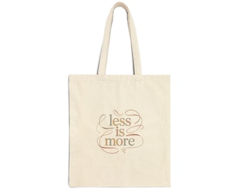 Minimalist Cotton Canvas Tote Bag: Eco-Friendly Reusable Grocery Bag
