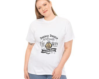 Witchy Halloween Cauldron Unisex Heavy Cotton Tee