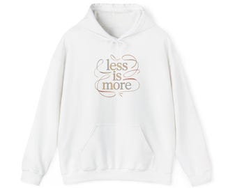 Minimalist Hoodie: "Less is More" Design, Cotton-Blend Pullover