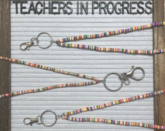 Multi-Colored Beaded Lanyard
