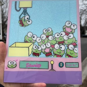 かわいいクレーンゲーム 8x10 プレキシガラス グリッター ペインティング