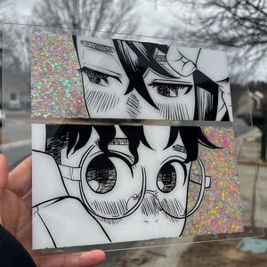 気まずい恋愛 8x10 プレキシガラス グリッター ペインティング