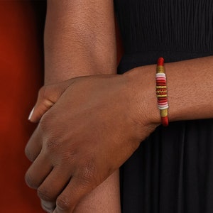 Red Dragon Knot Bracelet, Lucky Cotton Rope Amulet image 7