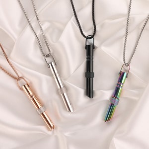 Collier respiratoire pour l'anxiété AVEC 2 chaînes, personnalisable