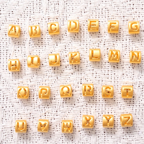 Gold Alphabet Bead - Etsy