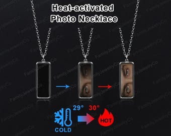 Collana Con Foto In Argento 925 Proiettabile - Gioiello Personalizzato Con Immagine Nascosta Per Fidanzata, Mamma, Figlia
