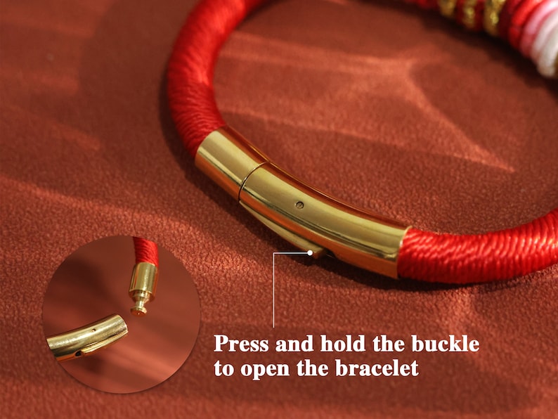 Red Dragon Knot Bracelet, Lucky Cotton Rope Amulet image 5