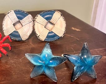 nautical knobs- starfish knobs-  floatation/life preserver  knob