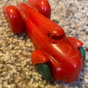 Coche de carreras de plástico vintage Renwal Speed King