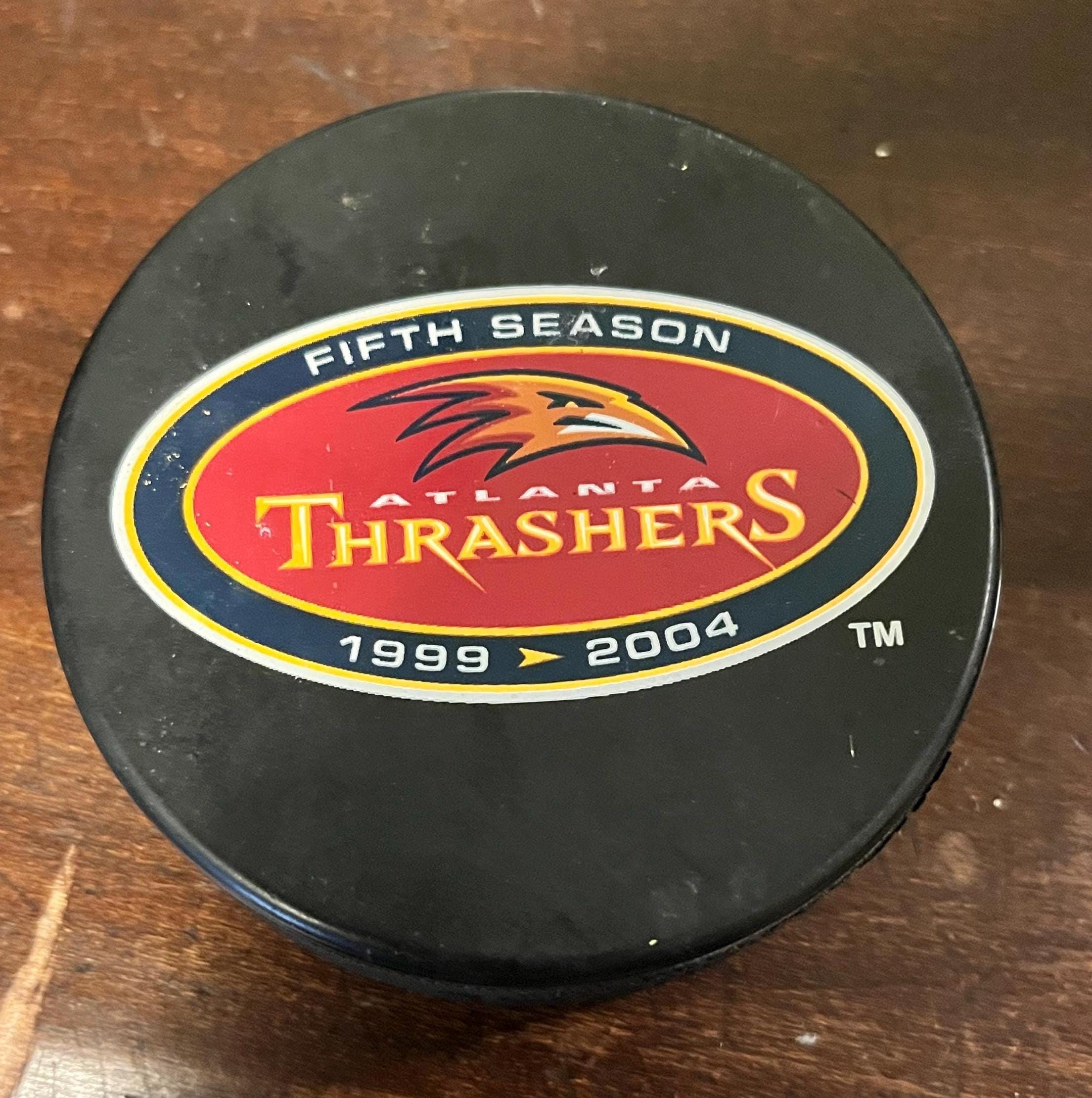 Atlanta Thrashers Fifth season 1999-2004 hockey puck- official size