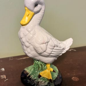 vintage Italian hand painted ceramic White Duck