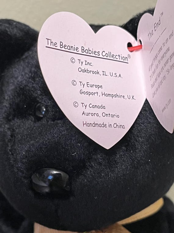 TY Beanie Baby the End Bear -1999 With Errors - Etsy
