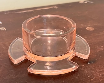 Pink Depression Glass Ice Bucket Drainer/ pink depression glass