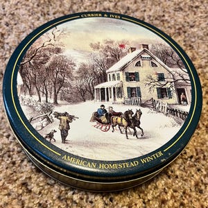 Currier and Ives 1991 butter mint tin