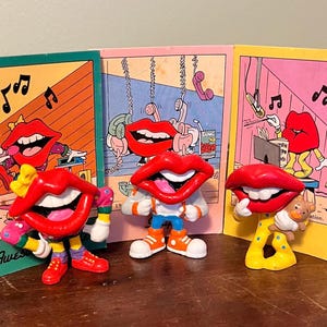 Tang Trio - Lippen Figuren Super Annie , Flap The Rapper und Tag- 3er-Set mit Karten