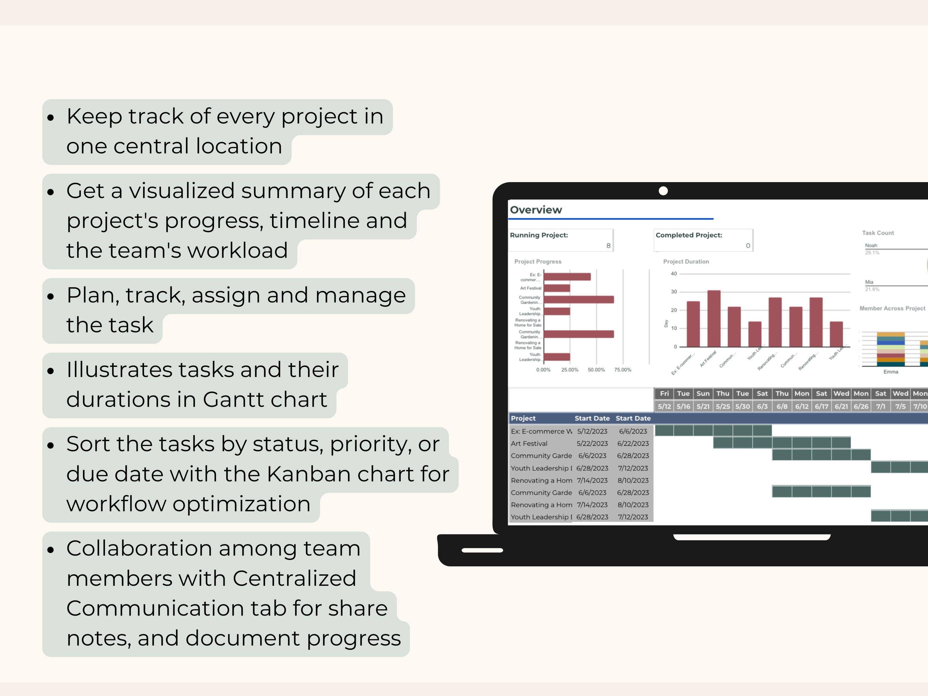 Project Management Template, Manage and Plan Projects and Task ...