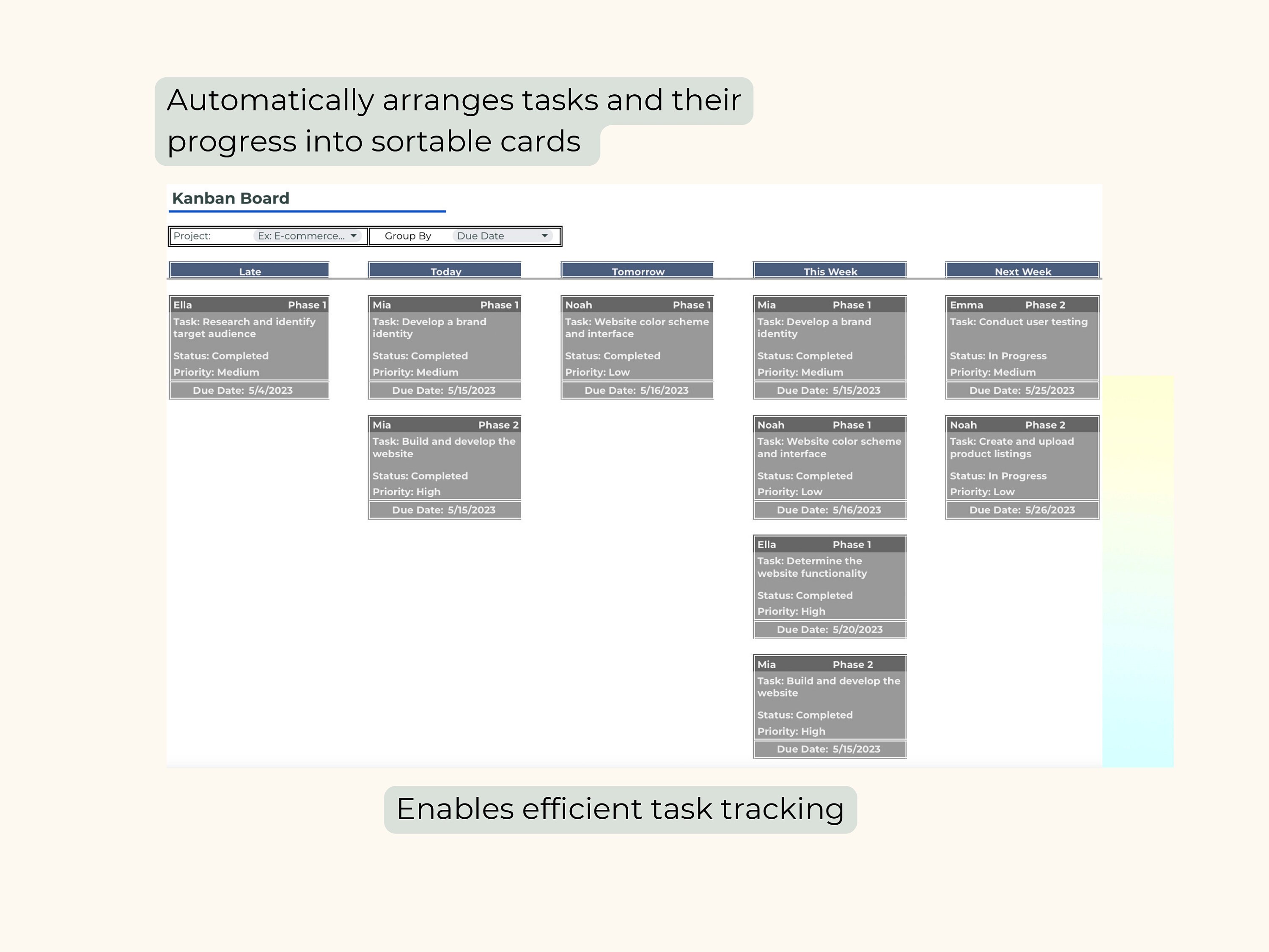 Project Management Template, Manage and Plan Projects and Task ...