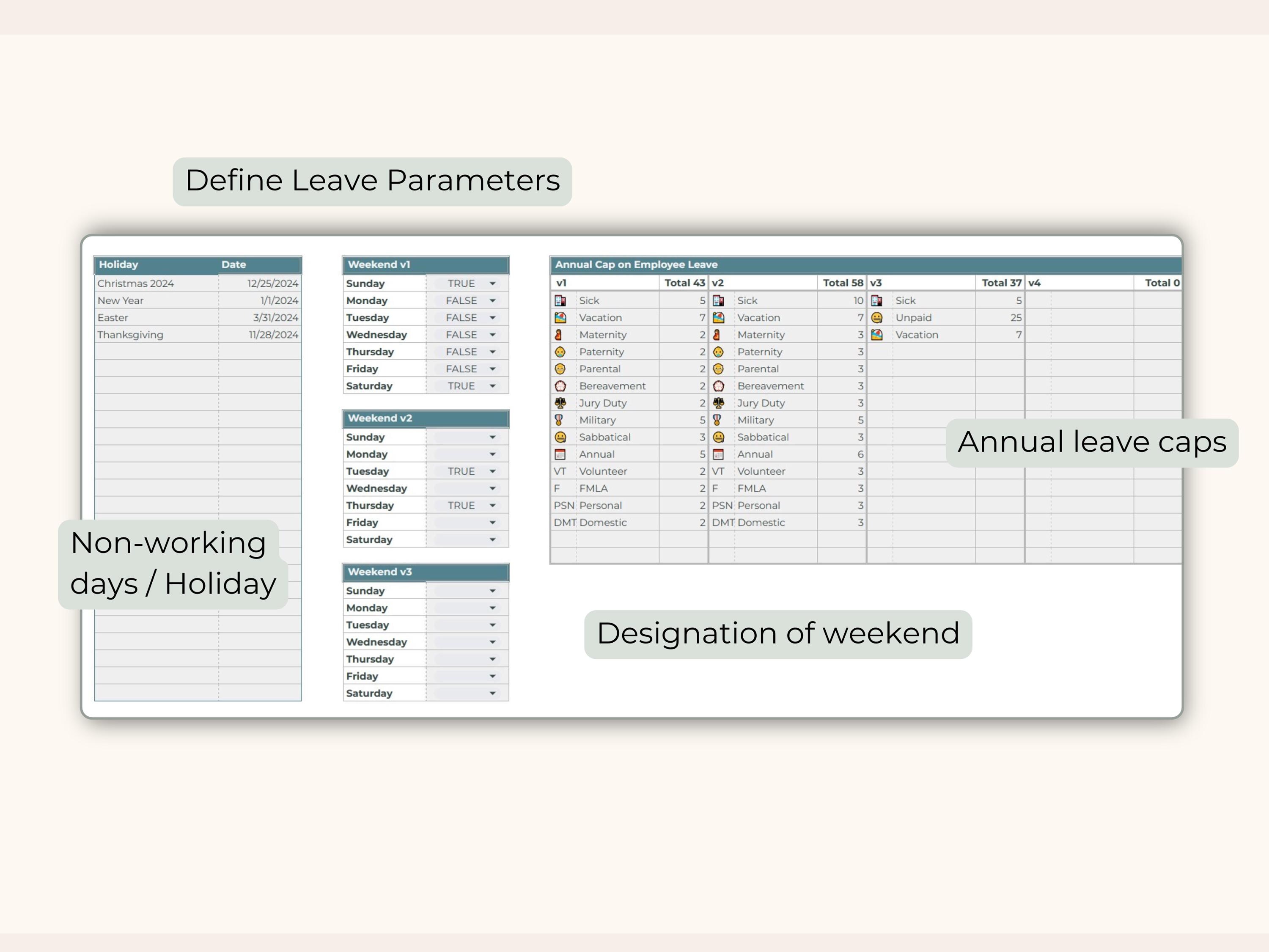 Employee Absence Tracker, Leave Balance Calculation, Human Resource ...