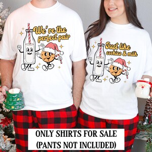 Couple Matching Christmas Pajamas, Funny Christmas Pajama Shirts for Couples, Boyfriend Girlfriend Xmas Jammies, Husband Wife Holiday PJs