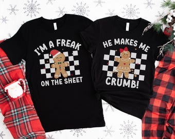 Couple Matching Christmas Shirts, Funny Christmas Shirts for Couples, Christmas Cookie Tee, Boyfriend Girlfriend TShirts, Husband Wife Tees