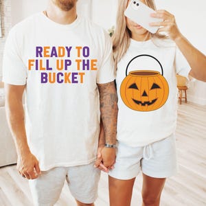 Funny Couples Halloween Shirts, Adult Humor Halloween Matching Shirts for Couples, Comfort Colors Couple Halloween Party Tees