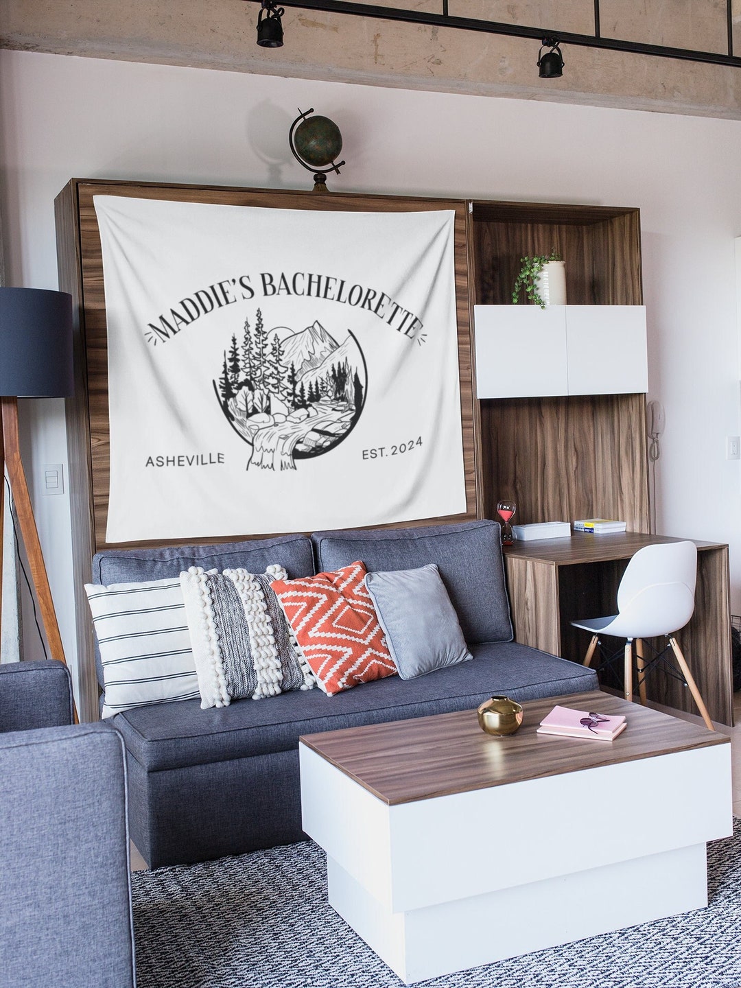 Custom Bachelorette Welcome Sign, Asheville Bachelorette Backdrop, Camp ...