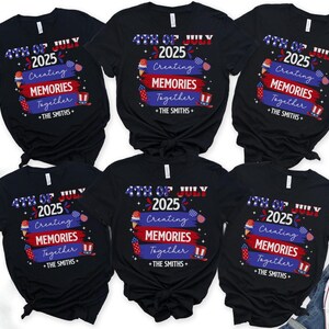 Custom Name 4th of July Family Shirts, Fourth of July Group TShirts, Family Matching Independence Day Tees, Patriotic Friends Group Shirts