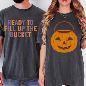 Funny Couples Halloween Shirts, Adult Humor Halloween Matching Shirts for Couples, Comfort Colors Couple Halloween Party Tees