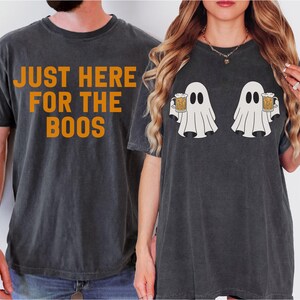 Funny Couples Halloween Shirts, Drinking Halloween Matching Shirts for Couples, Comfort Colors Couple Halloween Party Tees, Adult Humor