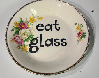 Eat glass small bowl