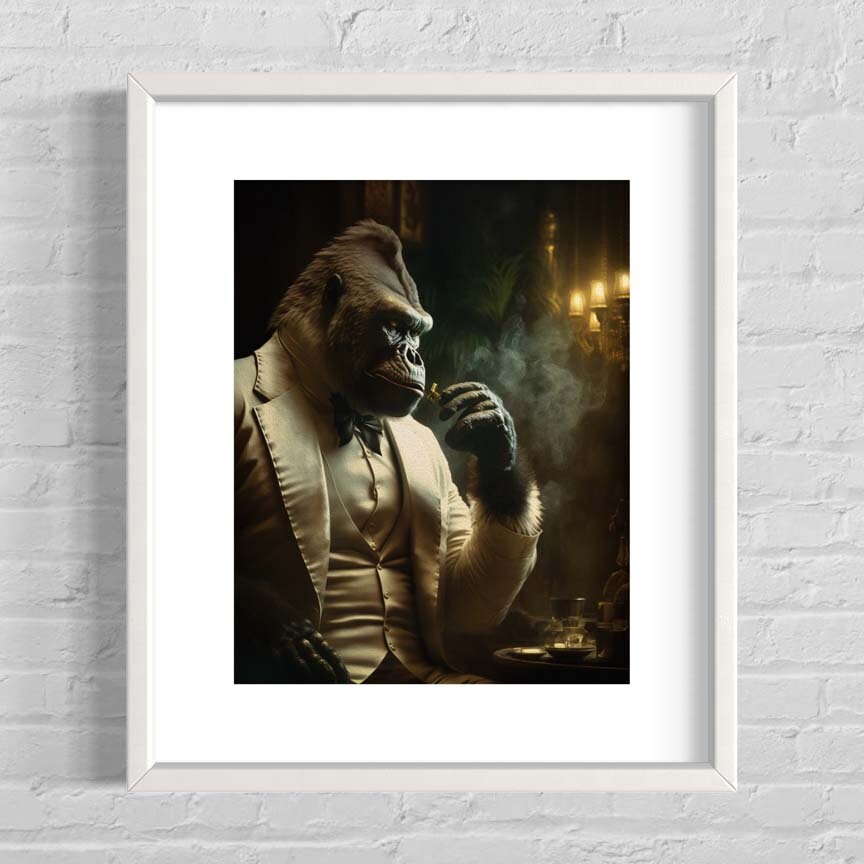 Custom Gorilla Holding A Spray Paint License Plate Frame By Roger -  Artistshot