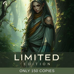 Natur Kvinna Konst - Skogsgrönt Tryck | Limited 150 Exemplar | GOKAMI