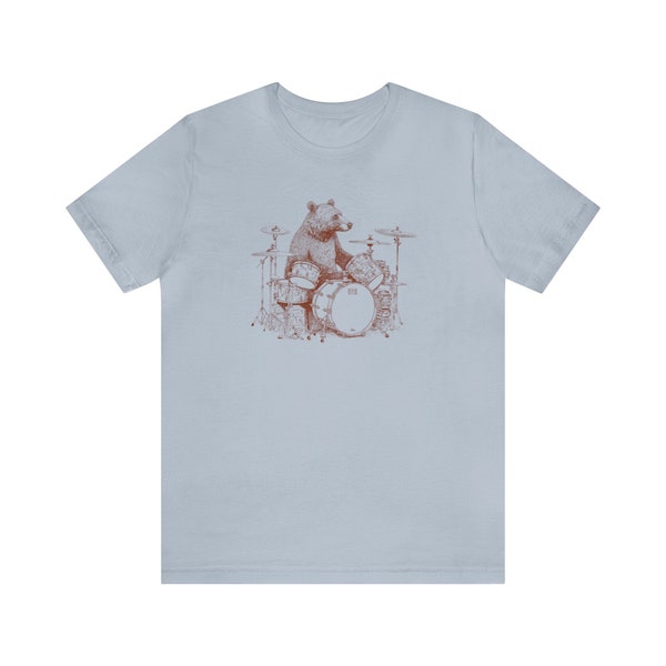 Maglietta Bear Drummer, Camicia per batteristi, Regalo per musicista, Maglietta divertente, Camicia per papà, Maglietta per batteria, Camicia per batterista, Camicia per musicista