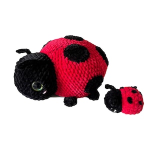 Ladybug Plush Toy , Ladybug Amigurumi, Crochet Ladybug, Jumbo Ladybug, Stuffed Ladybug Plushie ,Handmade Ladybug