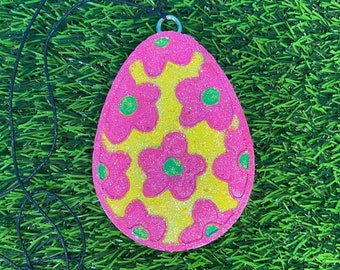 Floral Easter Egg Car Freshie, Easter Freshie, Easter Car Air Freshener, Easter Car Decor, Easter Gifts, Easter Basket Stuffer, Car Charm