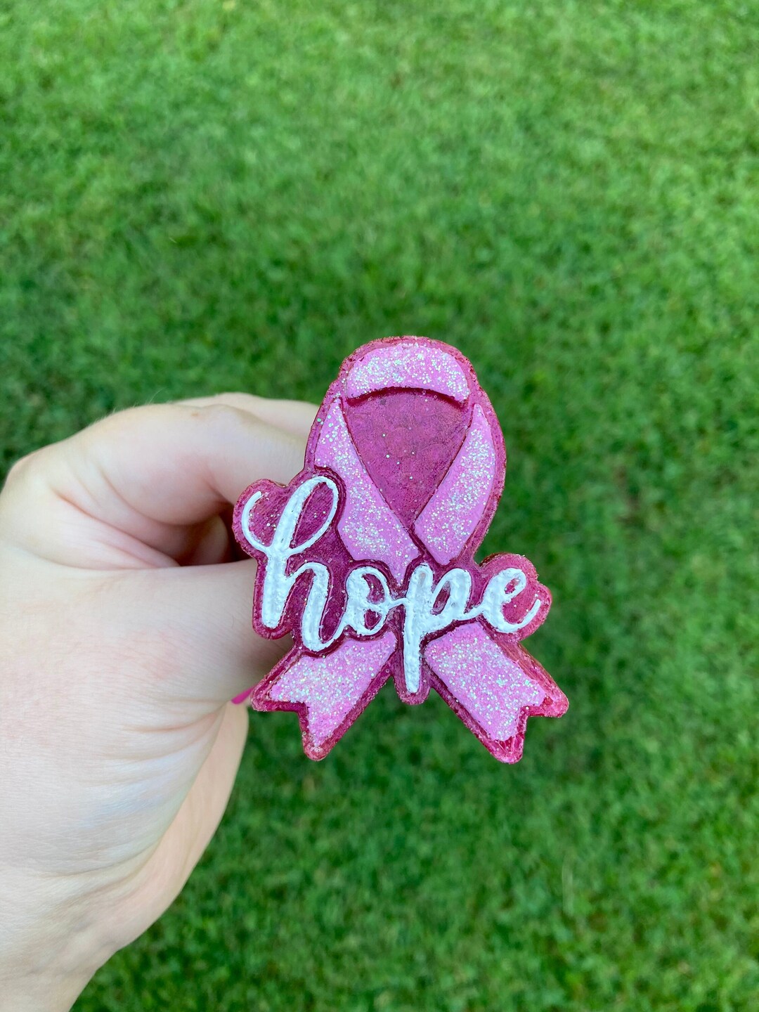 Breast Cancer Awareness Ribbon Car Freshie, Vent Clip, Hope for Breast Cancer Fighters
