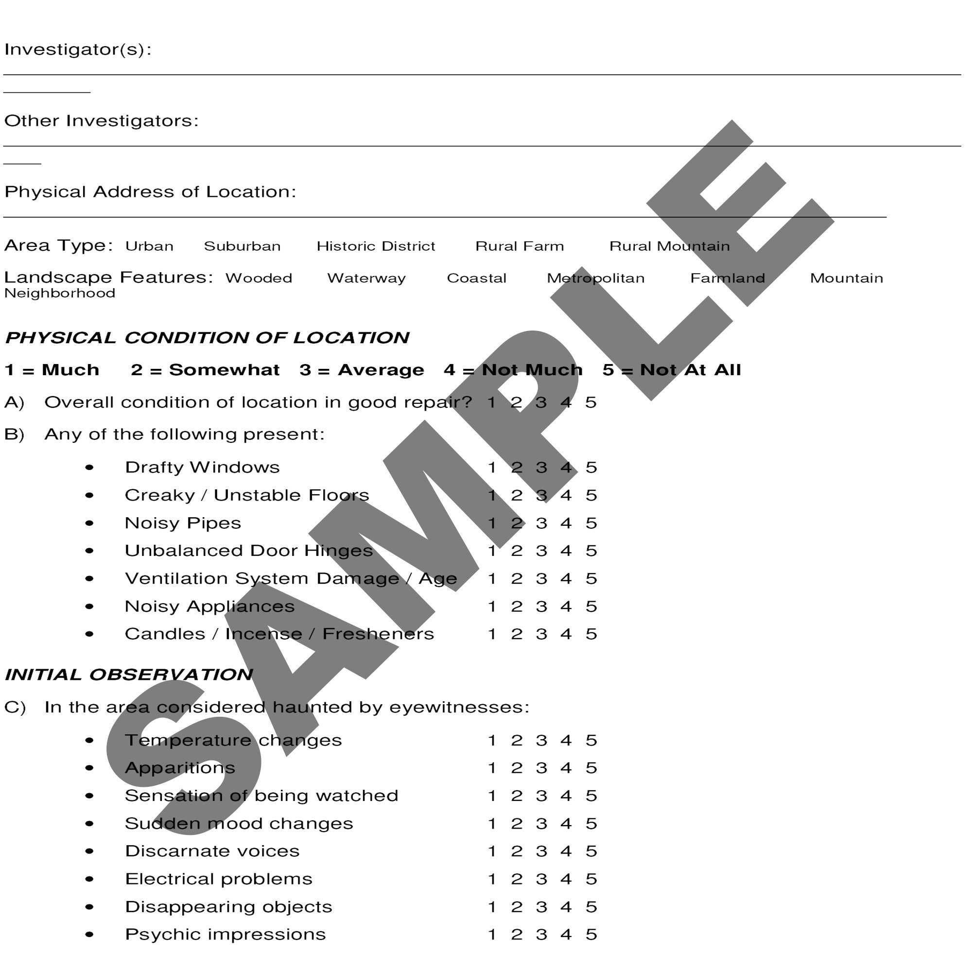 Paranormal Investigator Log Files - Etsy