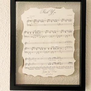 Floating Sheet Music for Wedding Anniversary and more