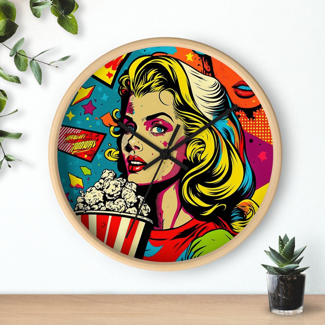 Pop Art Wall Clock Etsy