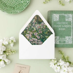Lavender and Baby Blue Floral Envelope Liner | Wedding Invitation Stationery Accessories | Wedding Envelopes | Set of 10