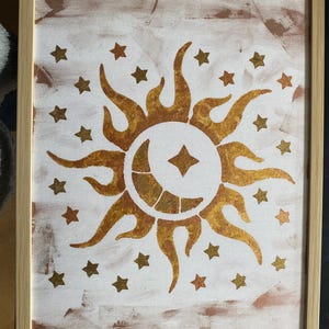 Sun and moon painting