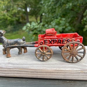 Gusseisen Pferd und Wagen - Vintage - Antik Dekor