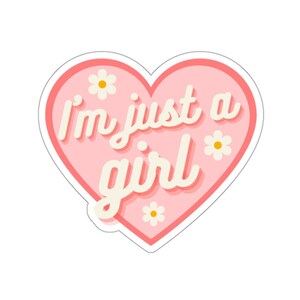 Soy sólo una chica pegatinas, soy sólo una chica pegatinas cortadas con besos, soy literalmente sólo una chica pegatinas, pegatinas estéticas femeninas en forma de corazón rosa