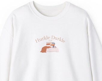 HURKLE DURKLE in Bed Crewneck Sweatshirt, Bed Rotting, Stay in Bed, Comfy Vibes, Meme Gift, Scottish Slang